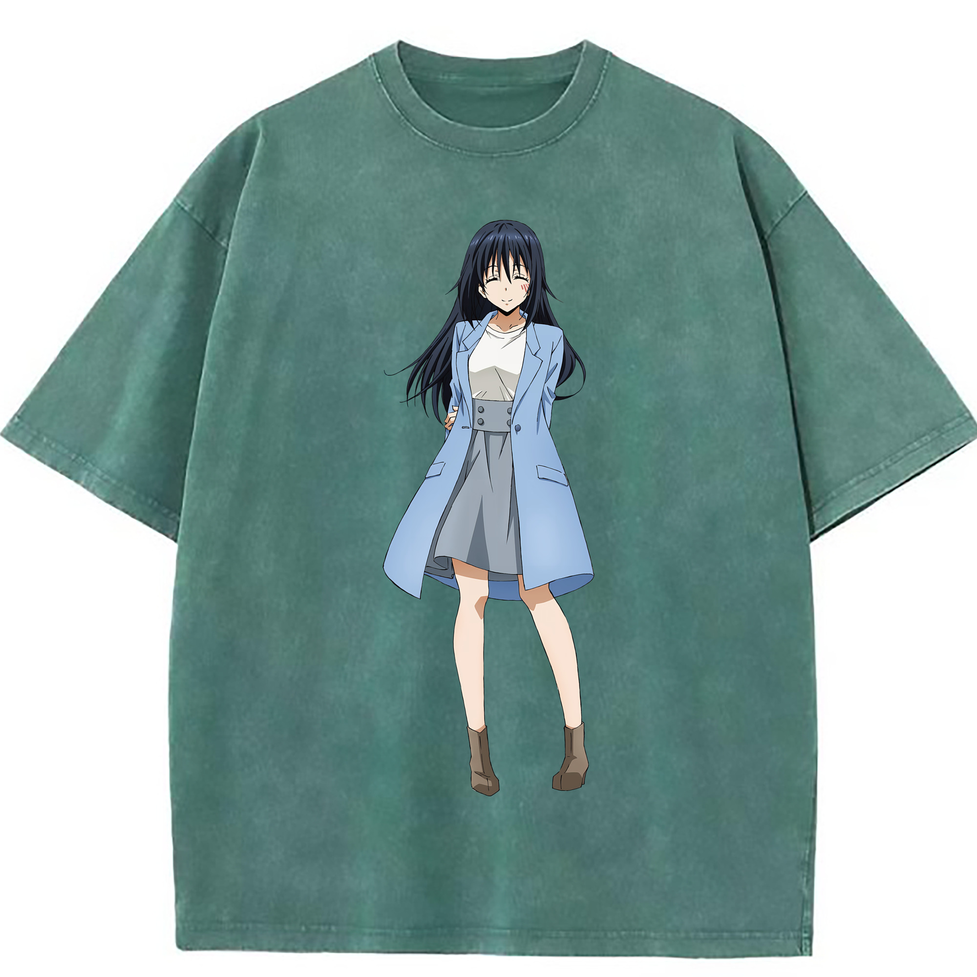 （画像用） 転スラ Regarding Reincarnated to Slime 綿100% ヴィンテージ風 半袖Tシャツ（フロントプリント）